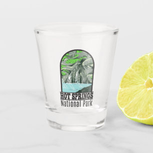 Verre A Shot Parc national de Hot Springs Arkansas Vintage