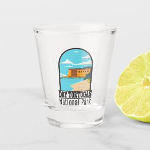 Verre A Shot Parc national de Tortugas sec Florida Fort Vintage