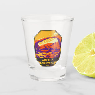 Verre A Shot Parc national des Arches Utah Paysage Vintage