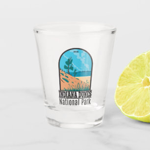 Verre A Shot Parc national des dunes d'Indiana Vintage