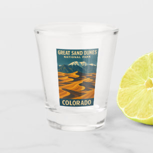 Verre A Shot Parc national des grandes dunes de sable Vintage v