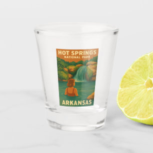 Verre A Shot Parc national des sources thermales Vintage voyage