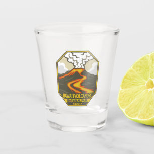 Verre A Shot Parc national des volcans d'Hawaii Kilauea Retro