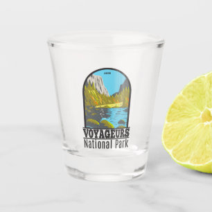 Verre A Shot Parc national des Voyageurs Minnesota Vintage
