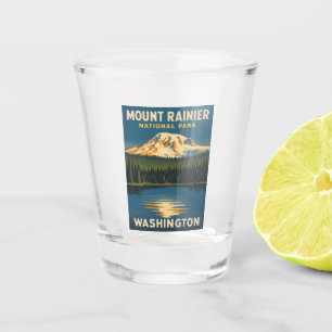 Verre A Shot Parc national du Mont-Rainier, Vintage voyage rétr