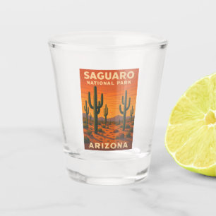 Verre A Shot Parc national du Vintage voyage rétro Saguaro Ariz