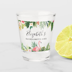 Verre A Shot Partie florale tropicale de Bachelorette de
