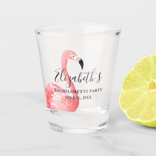 Verre A Shot Partie rose de Bachelorette de Flamant rose