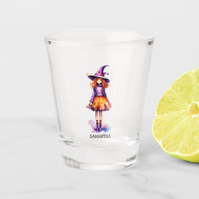 Verre A Shot Pastel Cute Witch Girl - Halloween esthétique (2) (Devant)