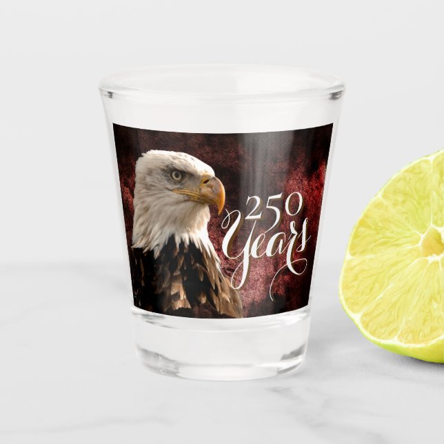Verre A Shot Patriotic Eagle 250 Years Shot glass (Devant)