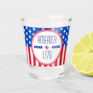 Verre A Shot Patriotique Américain
