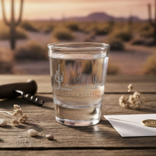Verre A Shot Paysage de mariage Desert Vibes Gris chaud ID1019