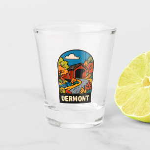 Verre A Shot Paysage du Vermont Vintage voyage rétro Pittoresqu