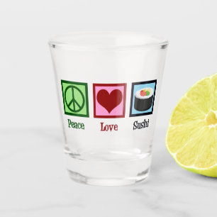 Verre A Shot Peace Love Sushi