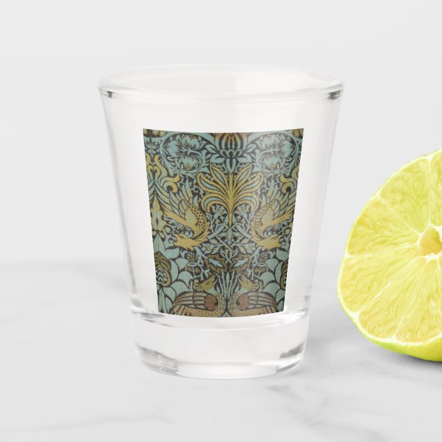 Verre A Shot Peacock et Dragon (par William Morris) (Devant)