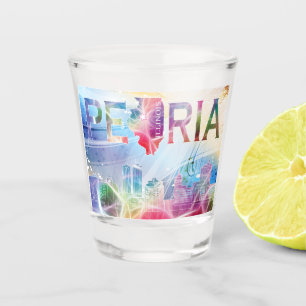 Verre A Shot Peoria, Illinois - Design coloré