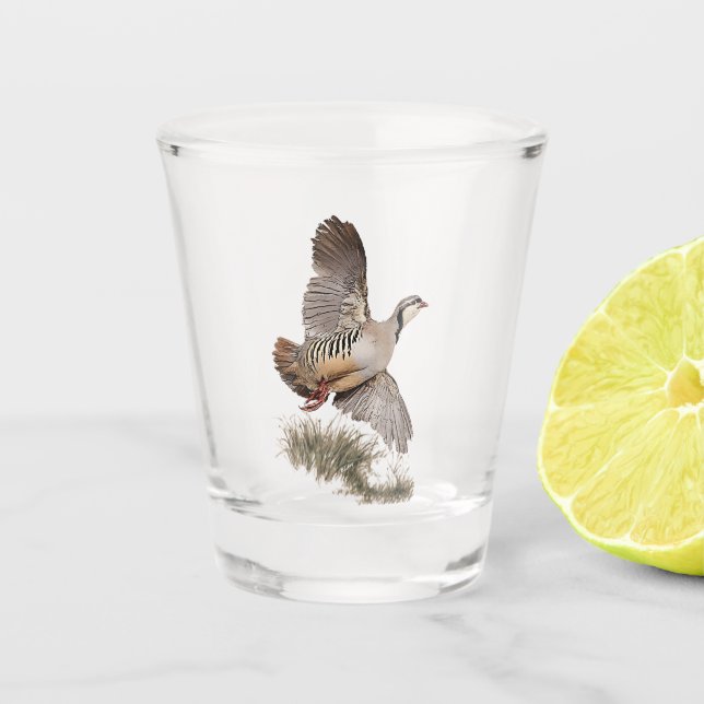 Verre A Shot Perdrix de Chukar, Art (Devant)