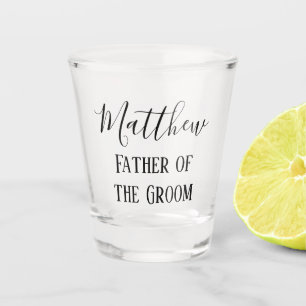 Verre A Shot Père de la calligraphie renversante de marié