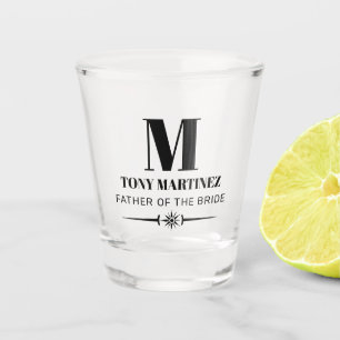 Verre A Shot Père de la mariée Monogram Mariage