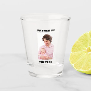 Verre A Shot Père De L'Année Photo Personnalisée Personnalisée