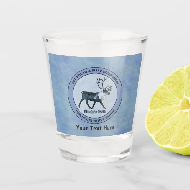 Verre A Shot Père Noël 1er Polar Airlift Sqdn - Subduit (Devant)
