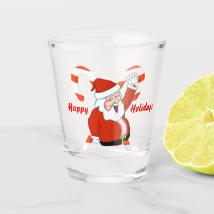 Verre A Shot Père Noël avec Sucres de canne vitrés