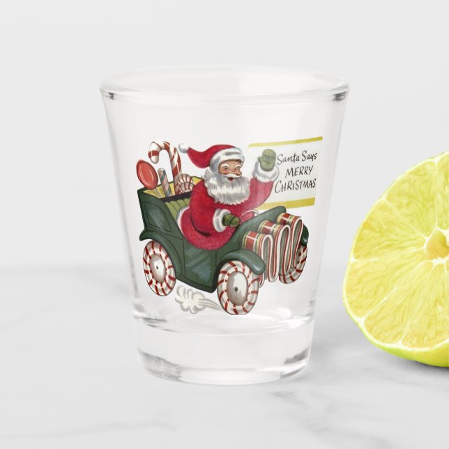 Verre A Shot père Noël dit Joyeux Noël (Devant)