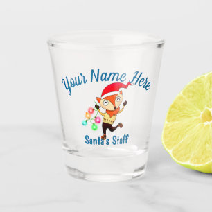 Verre A Shot Père Noël Membre du personnel Dancing Fox Christma