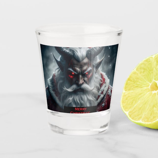 Verre A Shot Père Noël satanique (Devant)