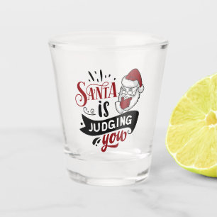 Verre A Shot Père Noël vous juge Fêtes de Noël amusantes