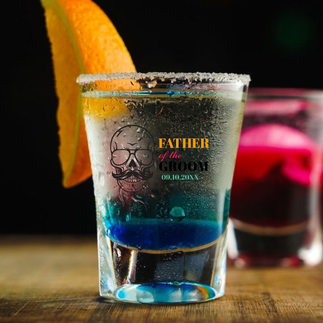 Verre A Shot Père personnalisé de la salle de mariage Jour cade (Créateur téléchargé)