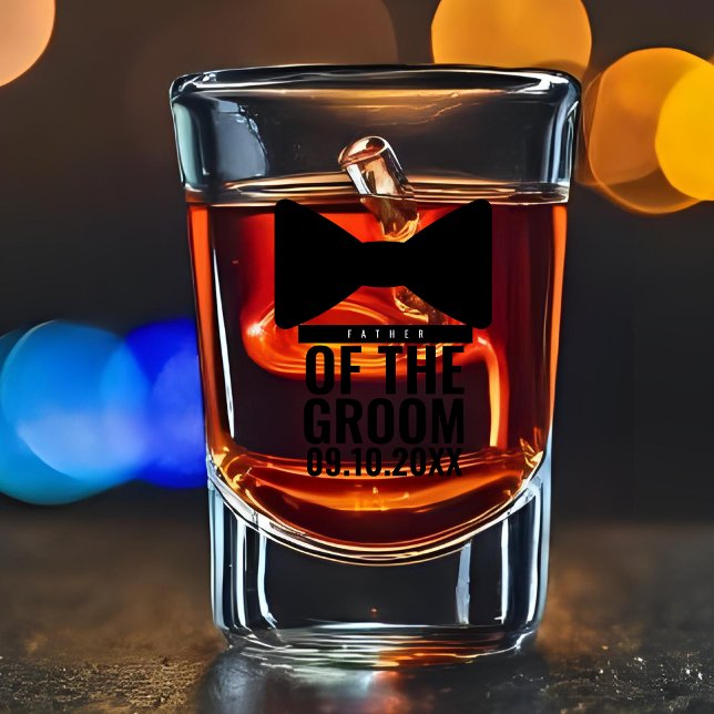 Verre A Shot Père personnalisé de la salle de mariage Jour cade (Créateur téléchargé)