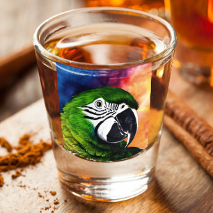 Verre A Shot Perroquet mignon personnalisé généré par l'IA