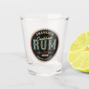 Verre A Shot Personalized Caribbean Rum Liquor Bottle Label Bar