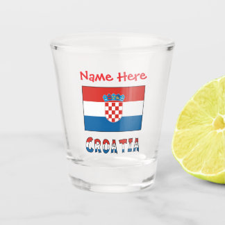 Verre A Shot Personalized Croatia Flag 