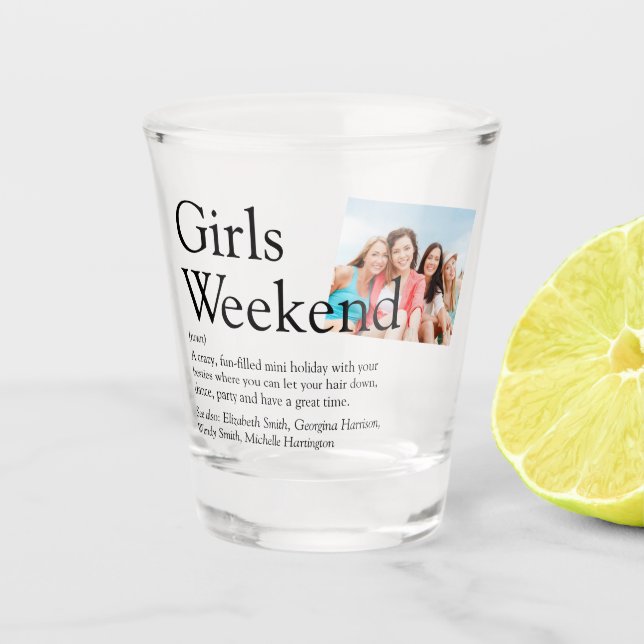 Verre A Shot Personalized Girls Weekend Definition Photo (Devant)