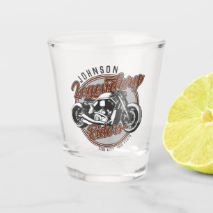 Verre A Shot Personalized Motorcycle Legendary Rider Biker