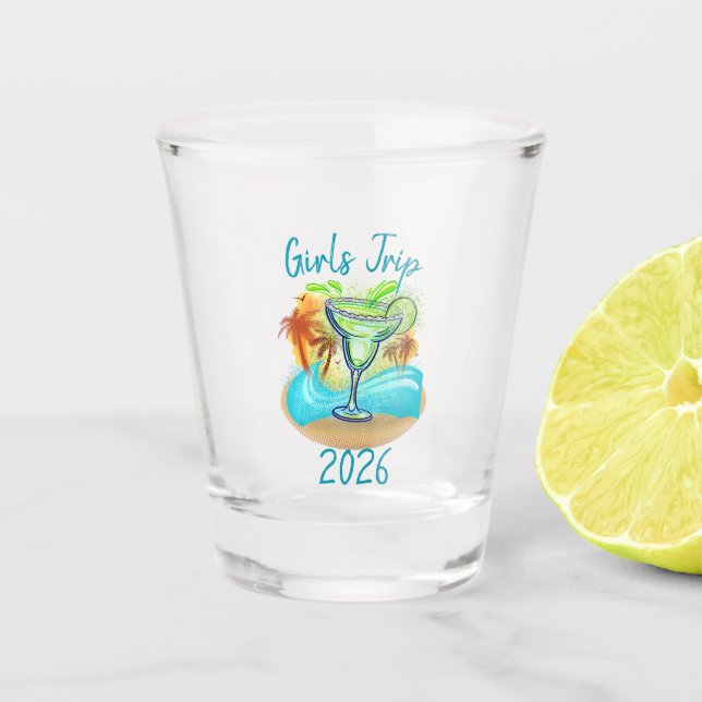 Verre A Shot Personalized Tropical Island (Devant)