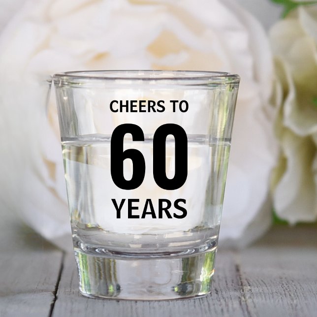 Verre A Shot Personnalisé 10e 20e 30e 40e 50e 60 Anniversaire (Créateur téléchargé)