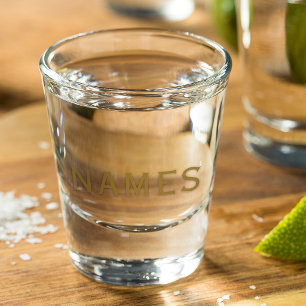Verre A Shot Personnalisé avec le nom de famille ou le surnom