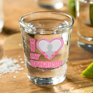 Verre A Shot Personnalisé J'aime mon petit ami – Ajouter une ph