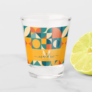Verre A Shot Personnalisé Retro géométrique coloré