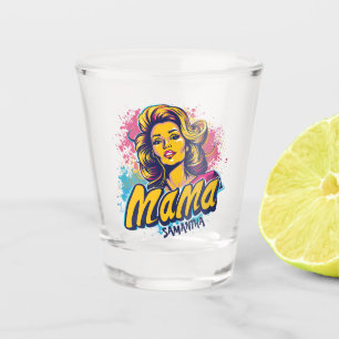Verre A Shot Personnalisé Retro Mama Pop Art (14)