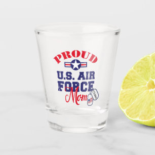 Verre A Shot Personnaliser Chien Tag U.S Air Force Maman