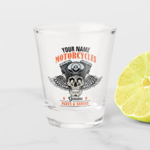 Verre A Shot Personnalized Biker Flying
