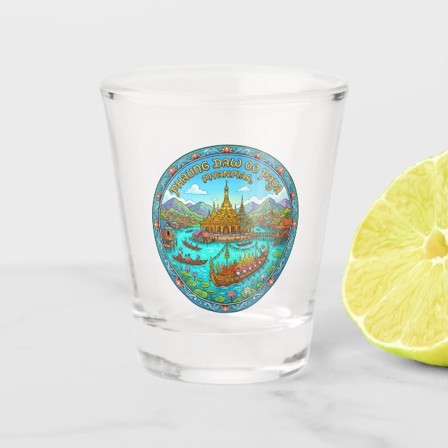 Verre A Shot Phaung Daw Oo Paya Myanmar (Devant)