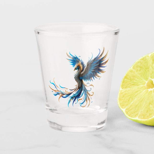 Verre A Shot Phénix de l'Aube Saphir (Devant)
