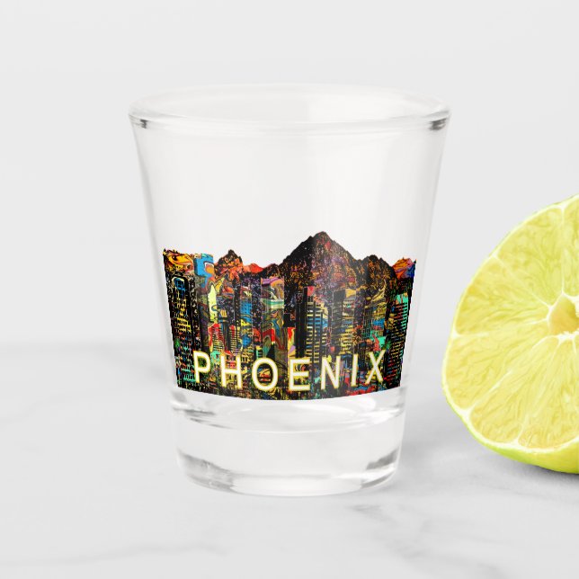 Verre A Shot Phoenix, Arizona en graffiti (Devant)