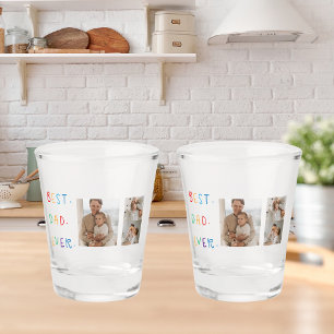 Verre A Shot Photo Collage moderne Colorful Meilleur Papa Jamai