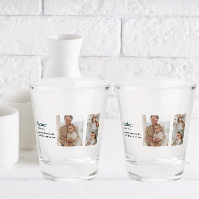 Verre A Shot Photo Collage moderne Happy Fête des pères Cadeau (Créateur téléchargé)